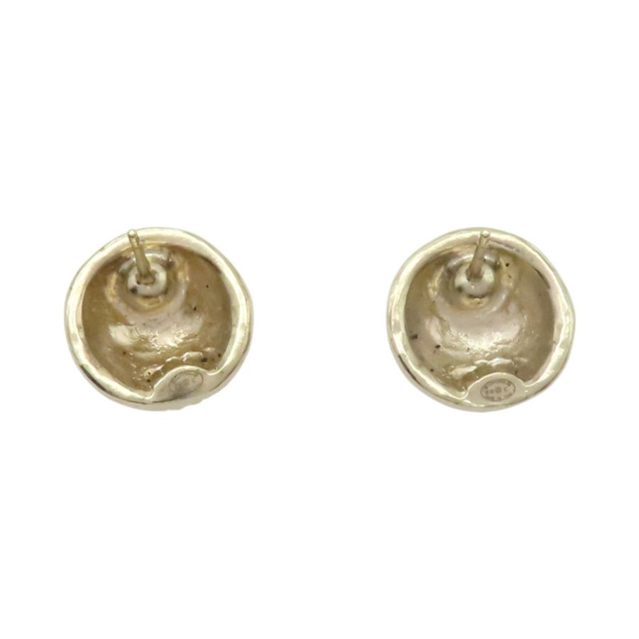粉/白琺瑯 金色鍍金 雙C 針式耳環【CHANEL 香奈兒】-1