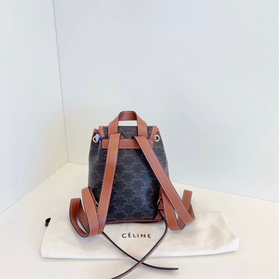 Celine 塞琳 Folco系列 凱旋門迷你老花雙肩包-2