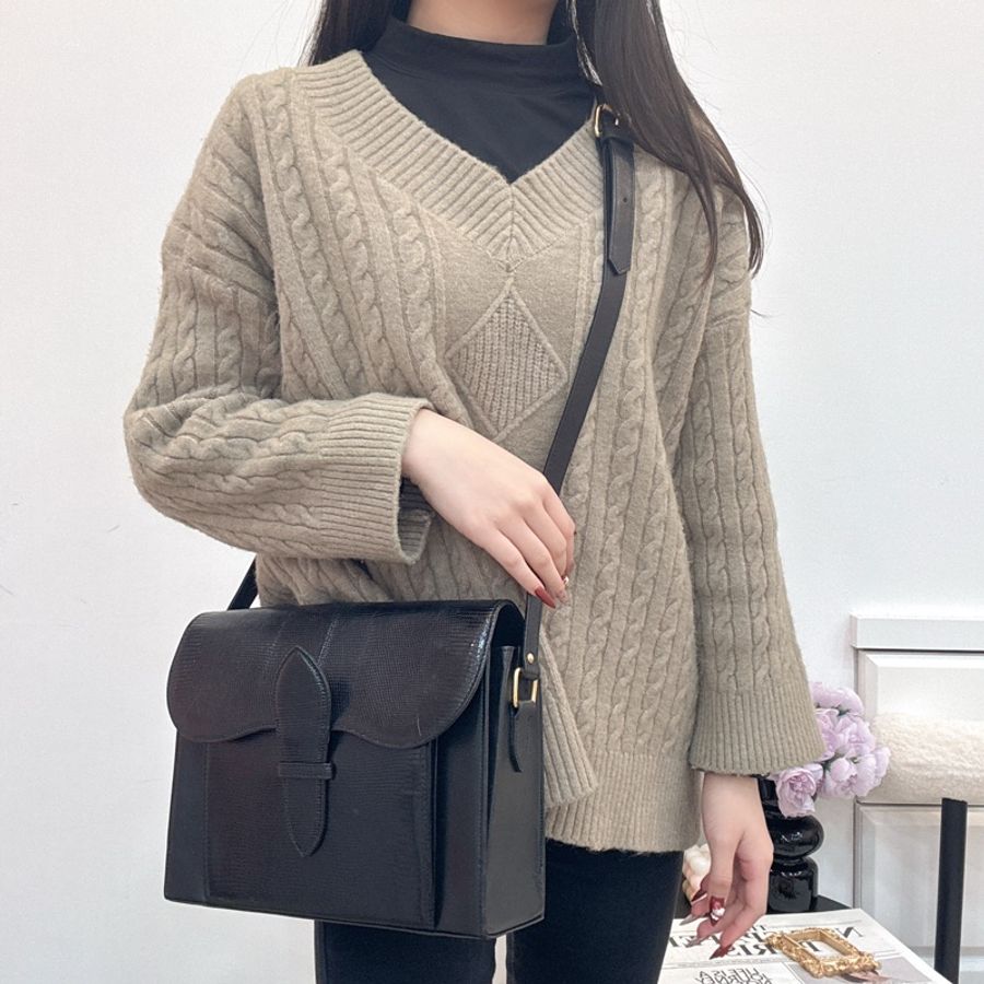 【赫蒂國際精品】 YSL 聖羅蘭 黑色鱷魚皮 斜挎包 中古 二手 vintage-4