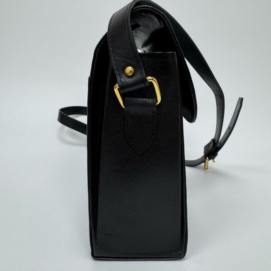 【赫蒂國際精品】 YSL 聖羅蘭 黑色鱷魚皮 斜挎包 中古 二手 vintage-8