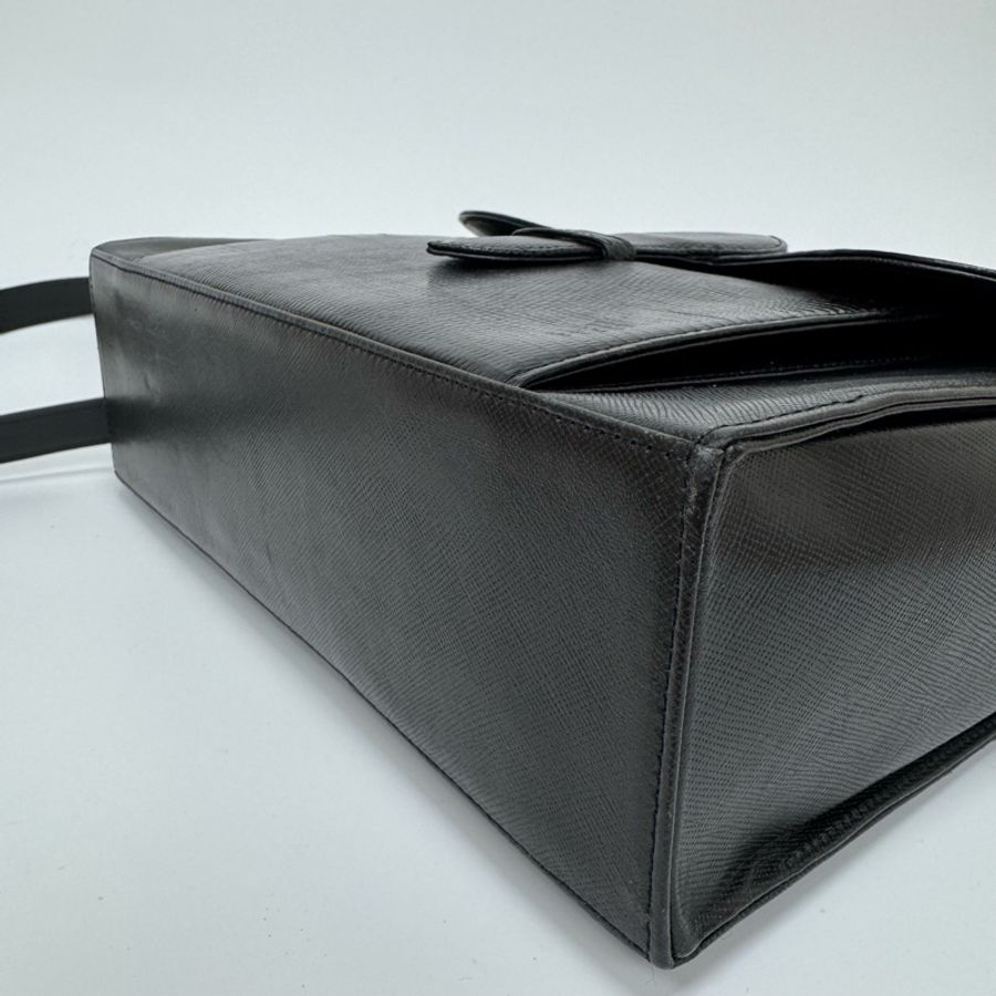 【赫蒂國際精品】 YSL 聖羅蘭 黑色鱷魚皮 斜挎包 中古 二手 vintage-12