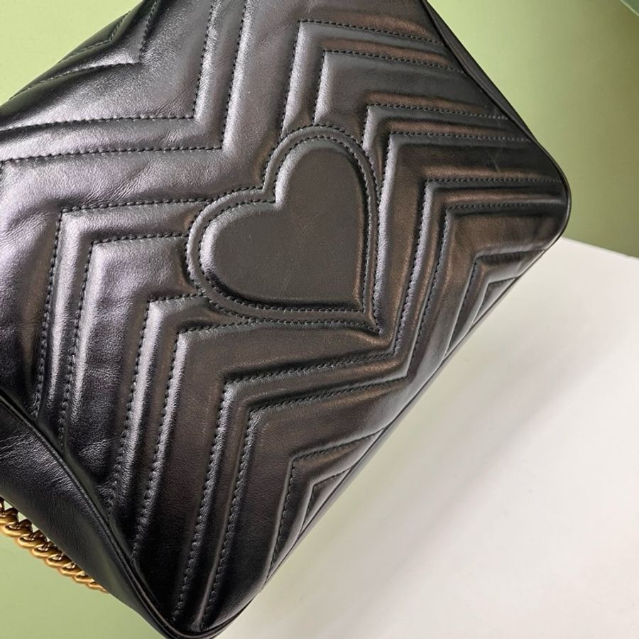 Gucci黑金marmont郵差包-7