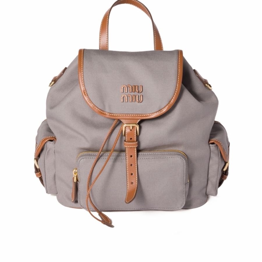 Miu Miu 女士 帆布和皮革背包均碼碼25cm*12.5cm*29.5cm-2