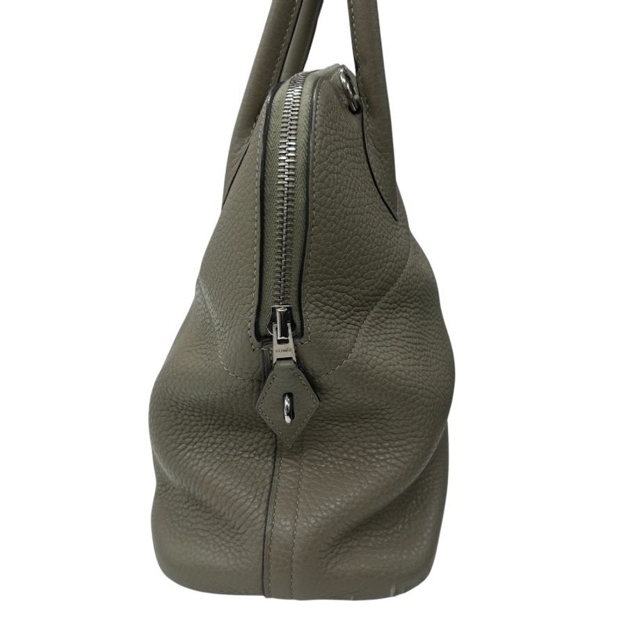 HERMÈS 愛馬仕 BOLIDE 31 手提肩背包 CLEMENCE 鼠尾草綠 銀扣-3
