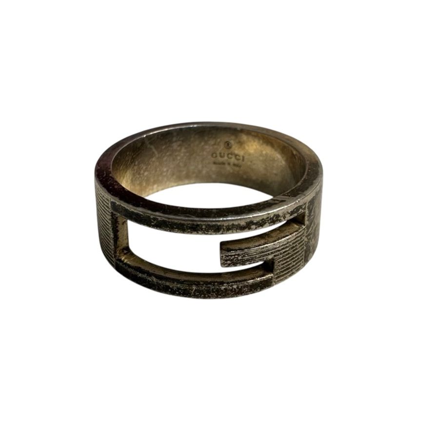 GUCCI 中古G 925銀飾戒指-1