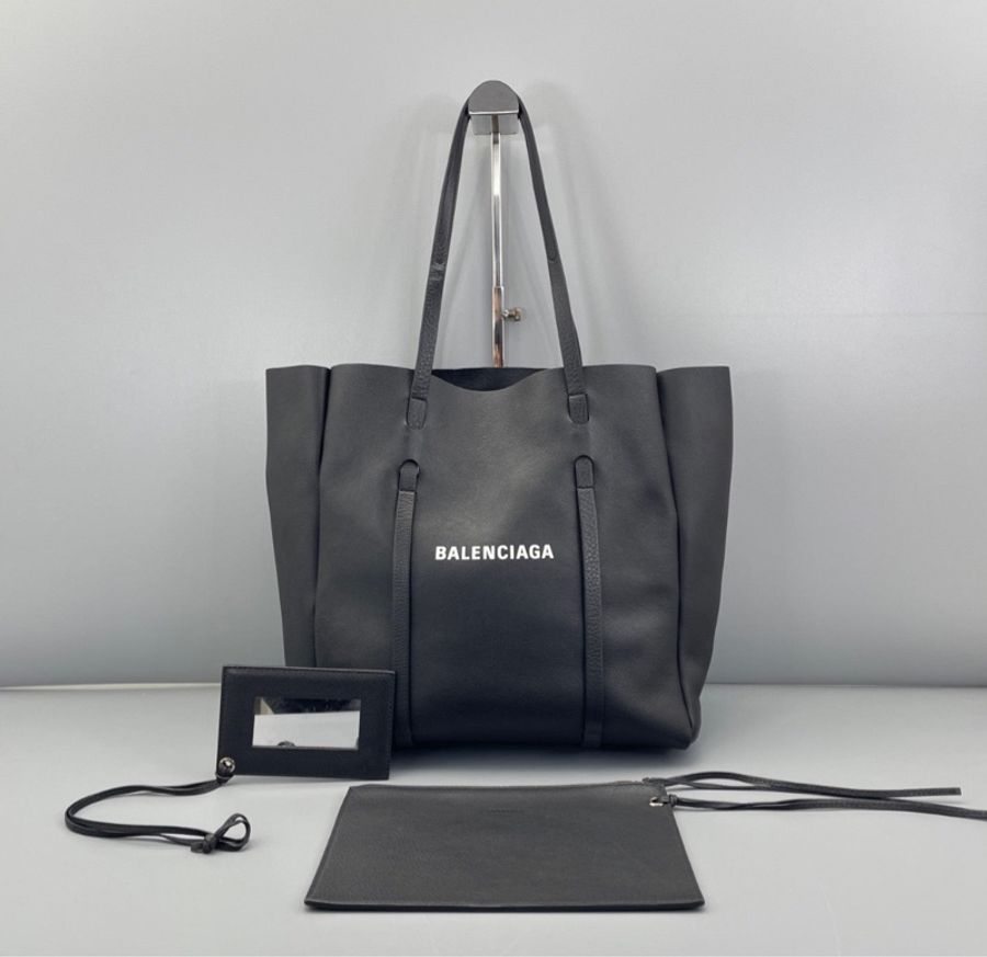 【97%新✨全網最低價】巴黎世家 Balenciaga Everyday子母手提袋 黑色小羊皮托特包|可手提可斜挎-1
