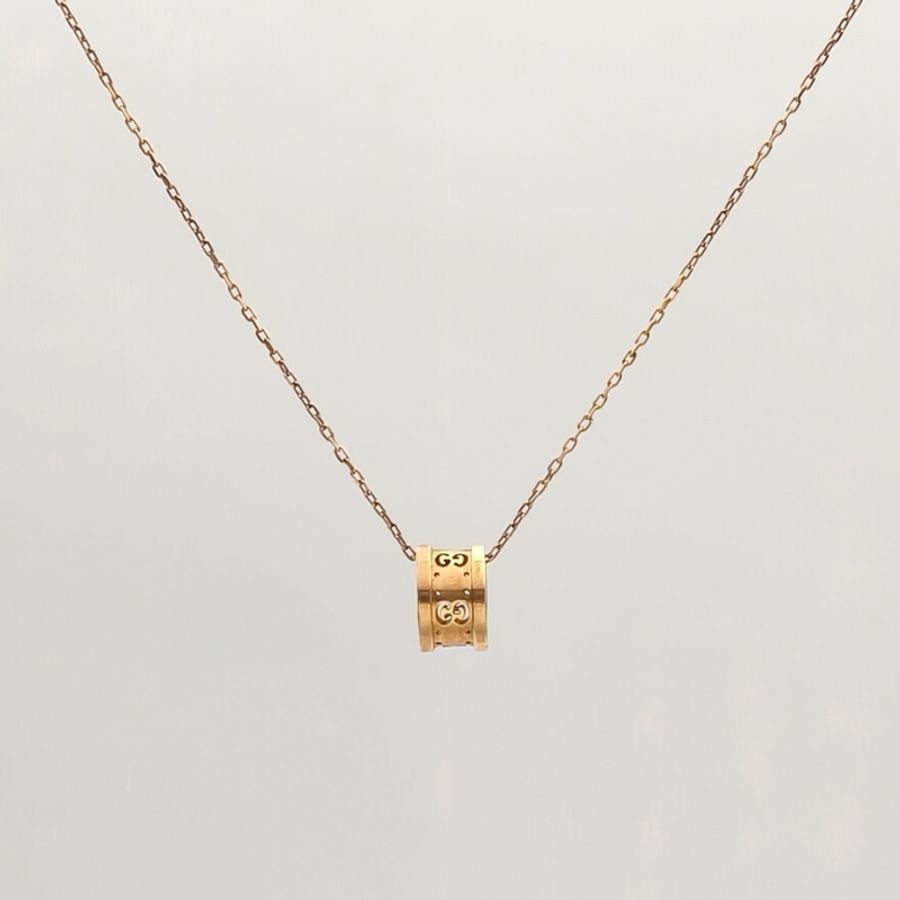 GUCCI 18K玫瑰金玫瑰金項鏈GG18K-1