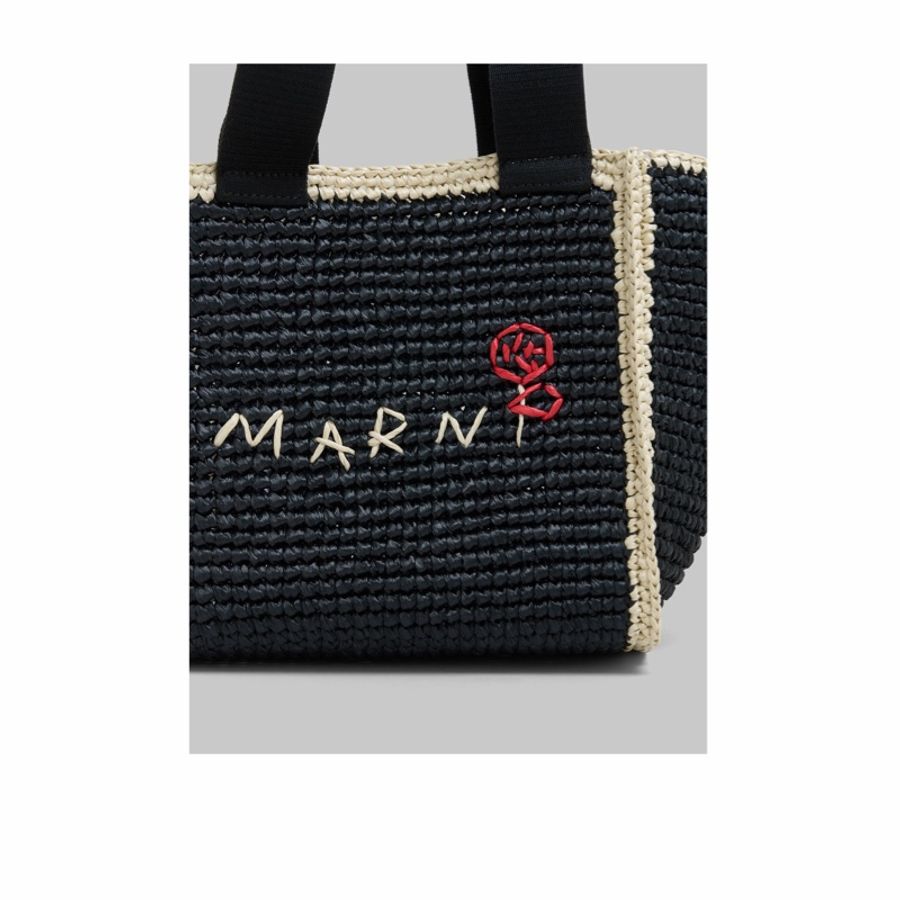 Marni 女士 小號Sillo編織手提包均碼碼小號、22cm*13cm*22cm-3