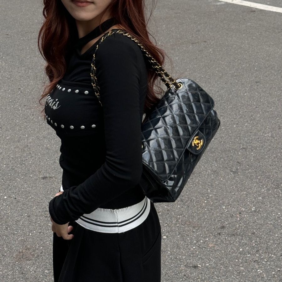 【超絕稀有💍】 Chanel CF25 “雙面包” 黑金經典絕版款（國外平台售價34萬台幣）-18