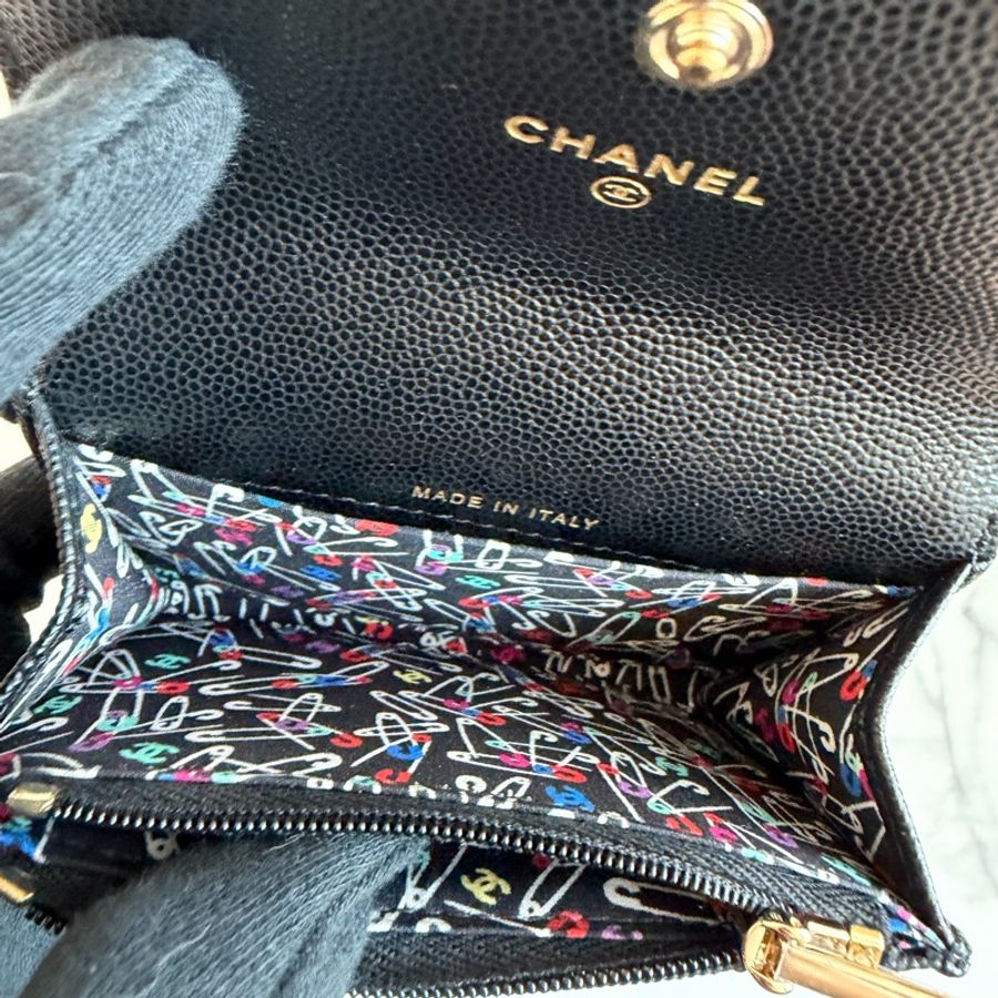 香奈兒 CHANEL 大logo卡包零錢包 錢包❤️🔥購證❤️🔥絕美-7