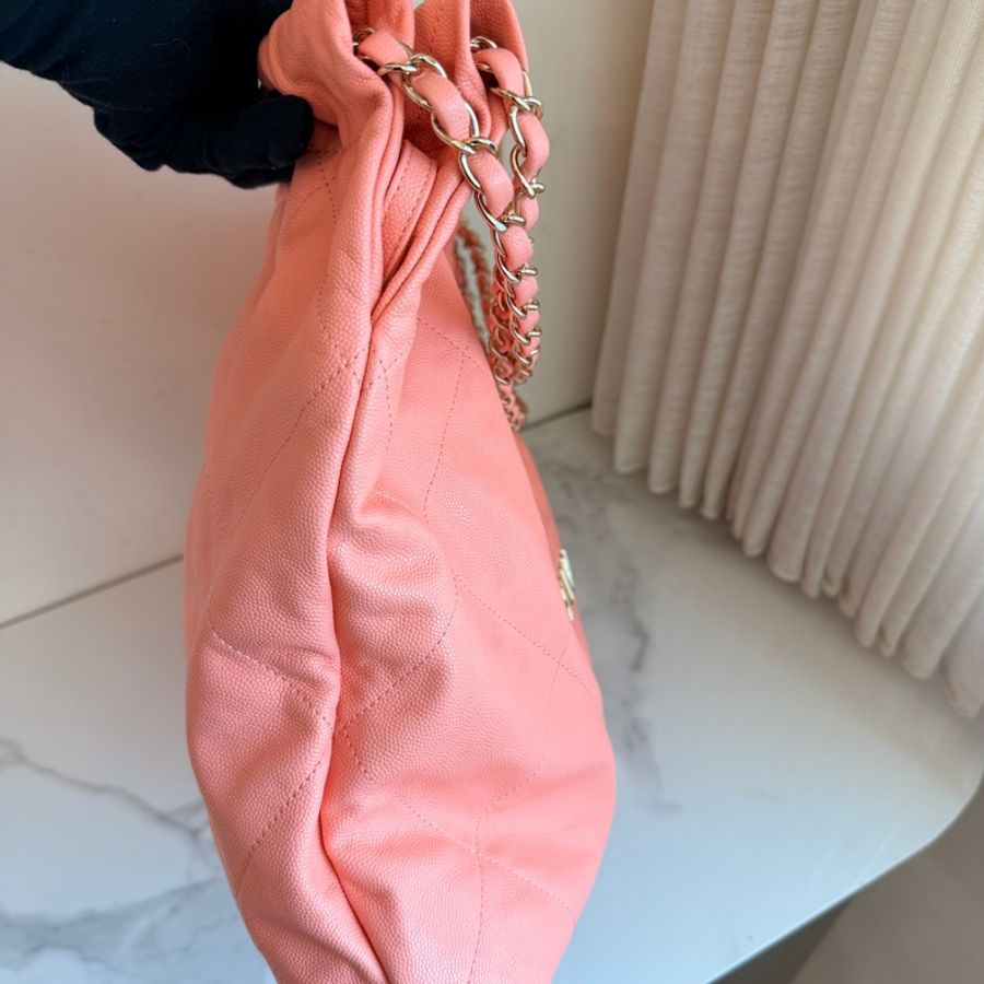 CHANEL 粉色22bag 流浪包 中號 🩷仙女款 香奈兒 熱賣尺寸-5