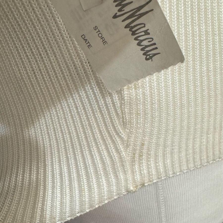 《新歡舊愛》閒置新品正品CHANEL香奈兒白色五分繡針織上衣-11