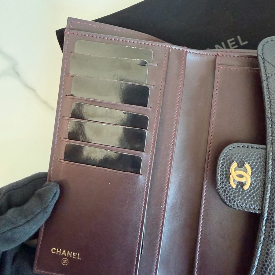CHANEL 三折長夾 零錢包/卡包/錢包 購證🩷-5