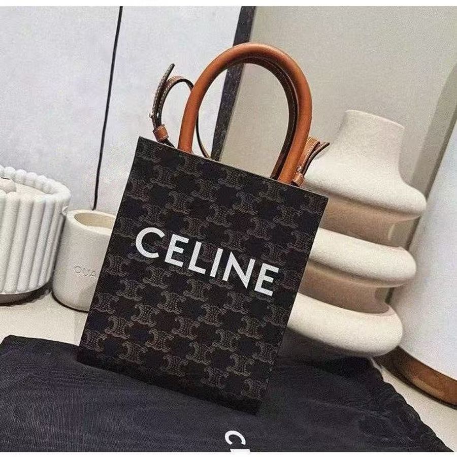 CELINE老花琴譜包 手提長方托特包 全新品配件塵袋-7