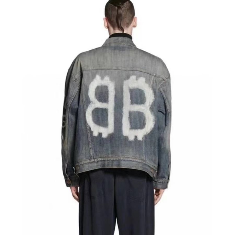 巴黎世家 BB 塗鴉 Balenciaga 牛仔外套 稀有款 外套-8