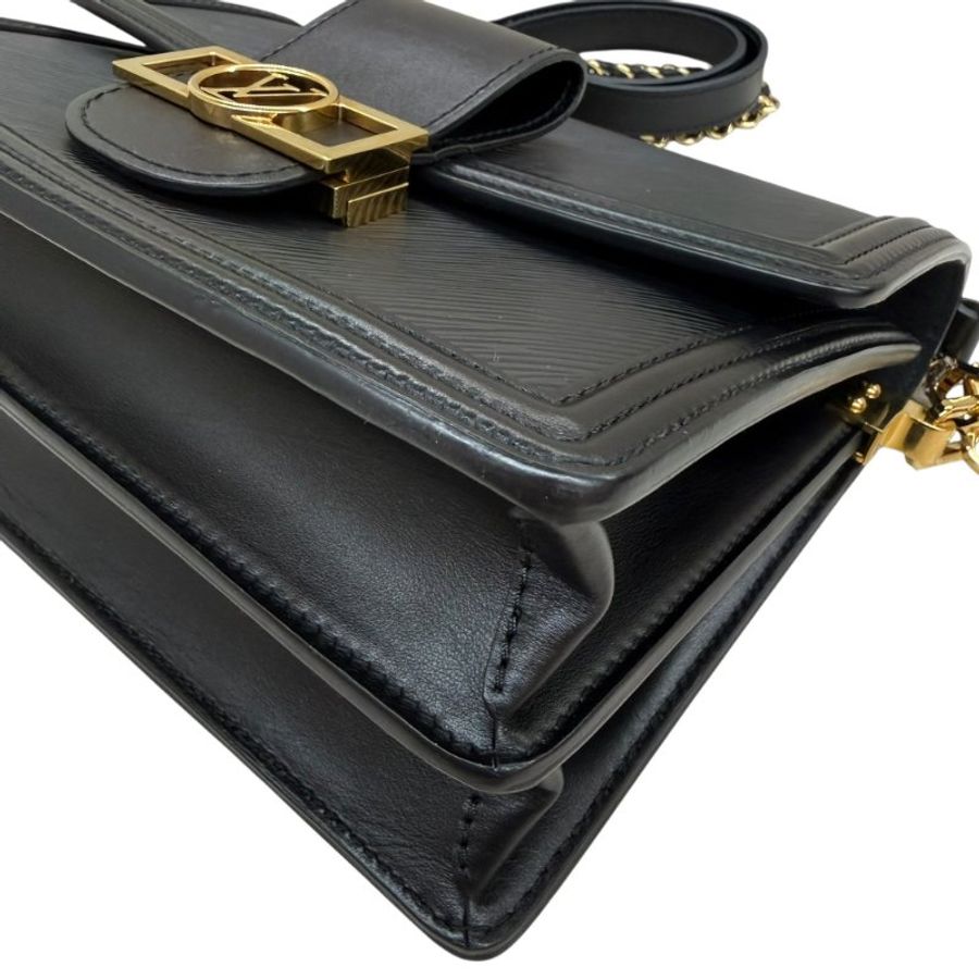 Louis Vuitton - 黑色金釦牛皮EPI Dauphine肩側背包╻MM-11