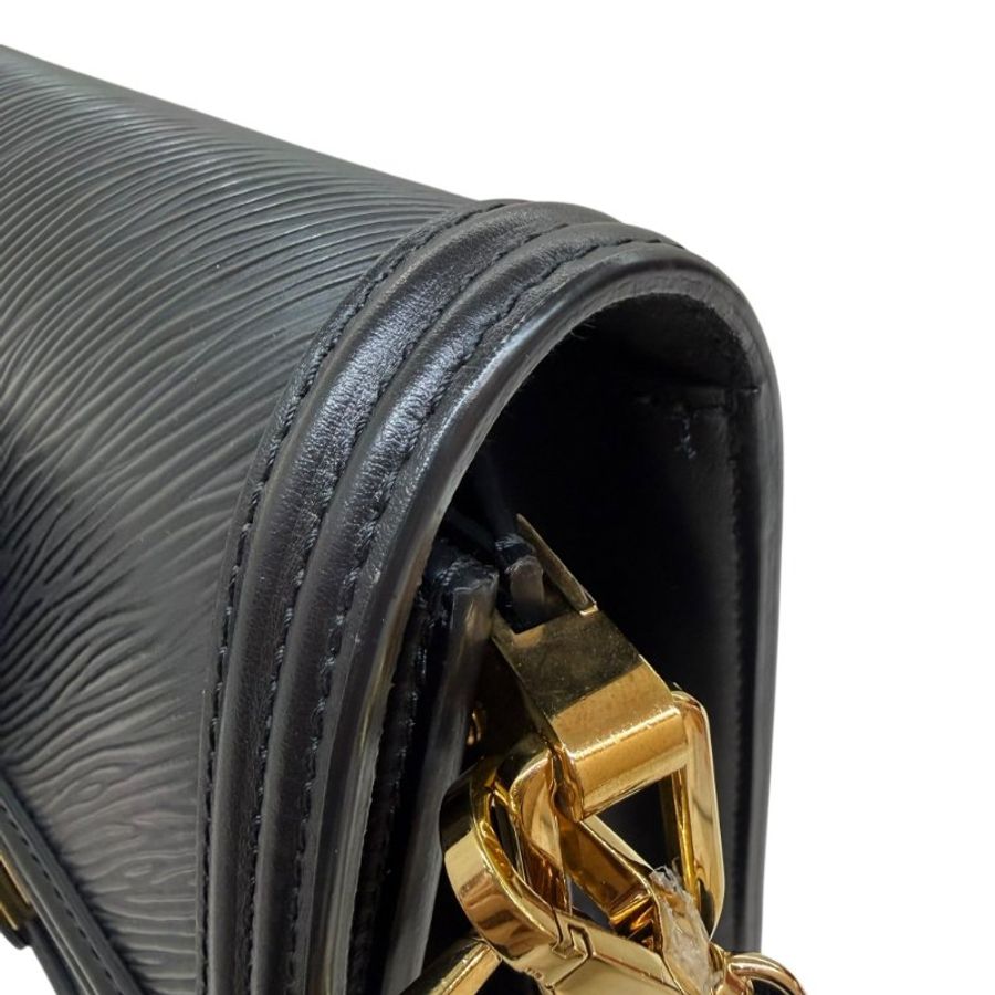 Louis Vuitton - 黑色金釦牛皮EPI Dauphine肩側背包╻MM-15