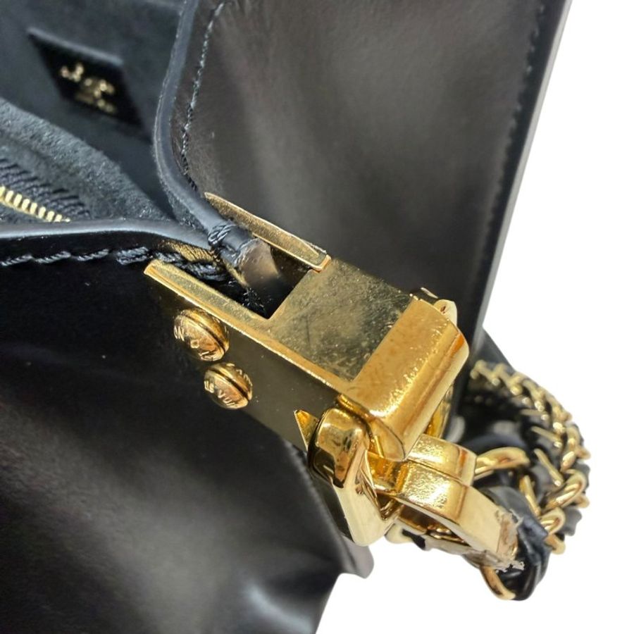 Louis Vuitton - 黑色金釦牛皮EPI Dauphine肩側背包╻MM-22