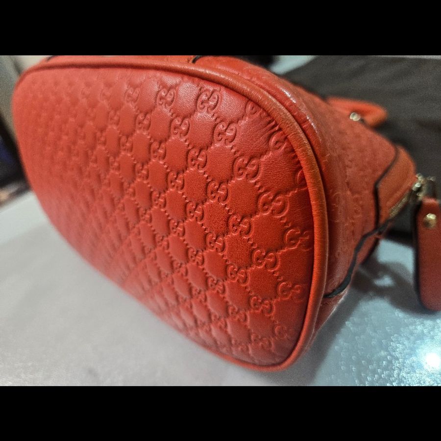 🧨又大大大大降價💁‍♂️本月降價囉🧨GUCCI Microguccissima 溶岩橘兩用貝殼包-9