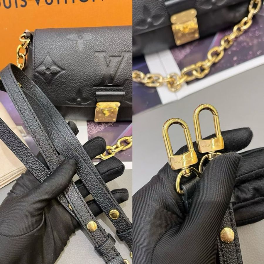 LV 黑金全皮favorite 摯愛雲朵包-7