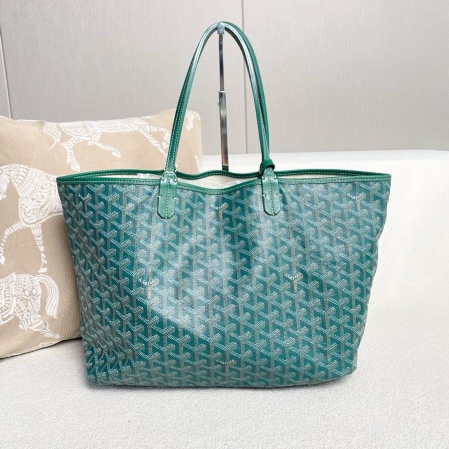 【96%新✨經典保值❗️🈹秒殺價優惠】GOYARD Saint Louis Y字老花滿印 托特包 小號 綠色-4
