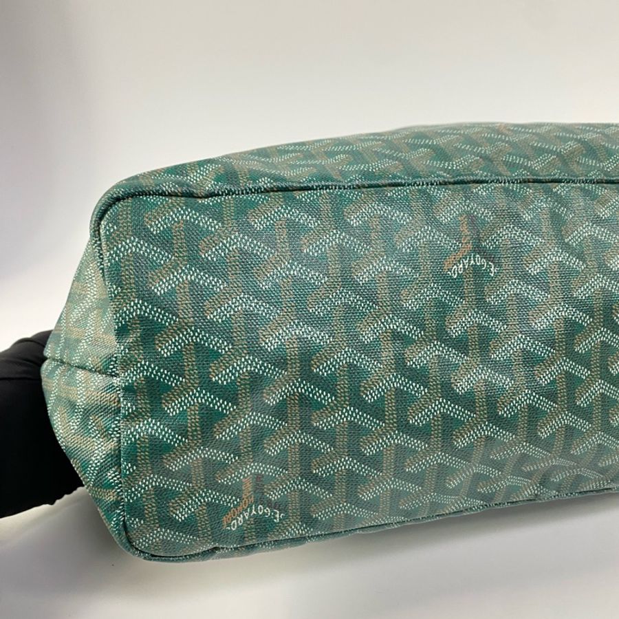 【96%新✨經典保值❗️🈹秒殺價優惠】GOYARD Saint Louis Y字老花滿印 托特包 小號 綠色-17