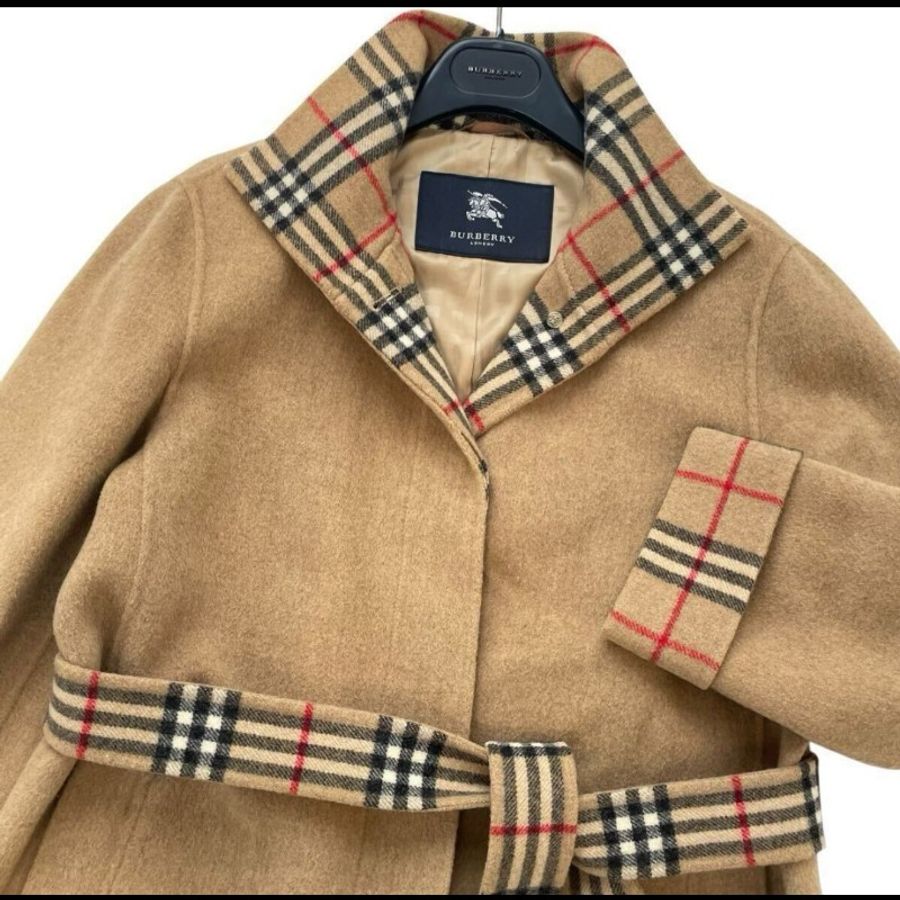 極美/Burberry/時尚女神羊絨羊毛大衣-4
