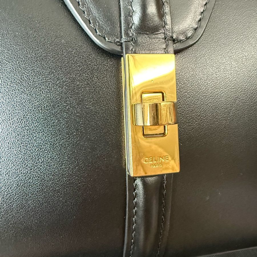 Celine 16 mini黑色手提肩背包-35