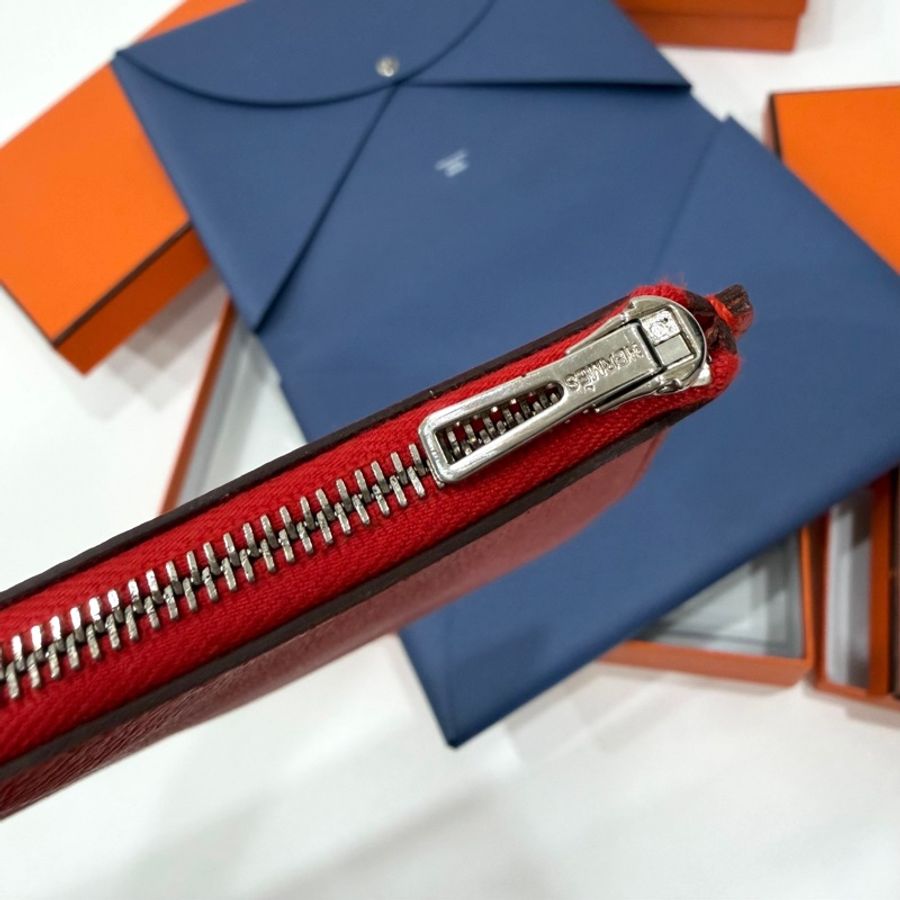 HERMES 愛馬仕 法國藍 二合一 Calvi Pouch ipad套 收納包 手拿包 皮包-14