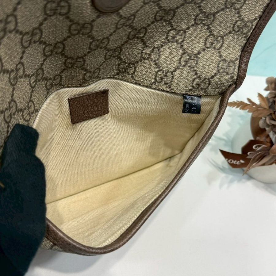 GUCCI Supreme帆布虎頭胸腰包-5