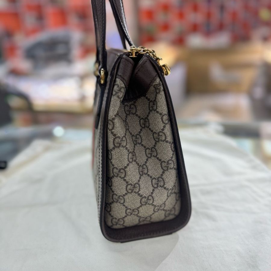 99新 閑置品 古馳gucci Ophidia系列小号手提托特包，-3