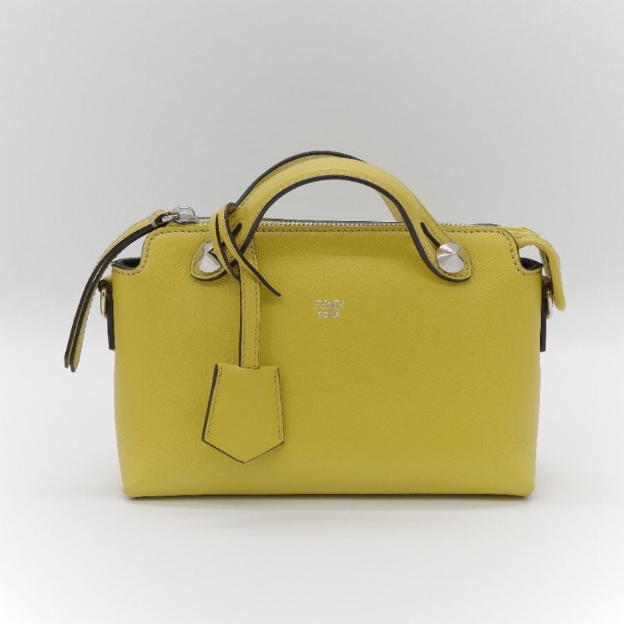Fendi 芬迪 By The Way  黃色 小牛皮 手提包 肩背包-3