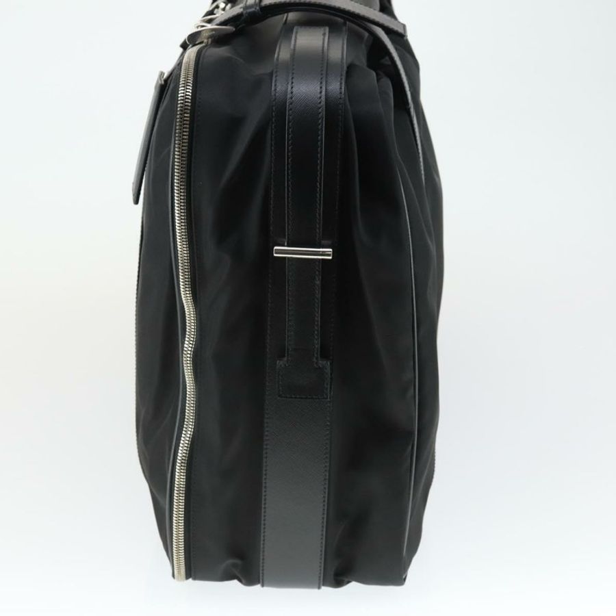 【日本直送】PRADA 尼龍黑色銀色手提箱 Auth 162425-2