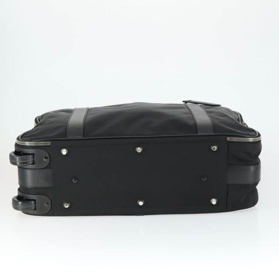 【日本直送】PRADA 尼龍黑色銀色手提箱 Auth 162425-4