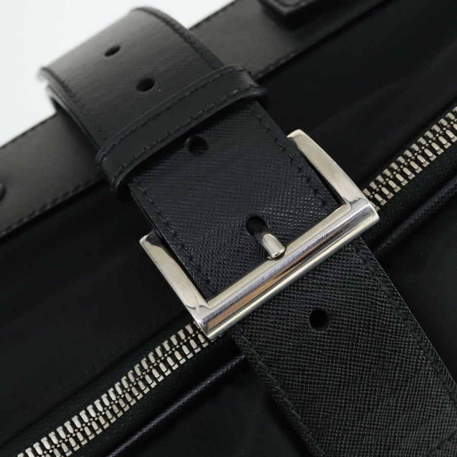 【日本直送】PRADA 尼龍黑色銀色手提箱 Auth 162425-9