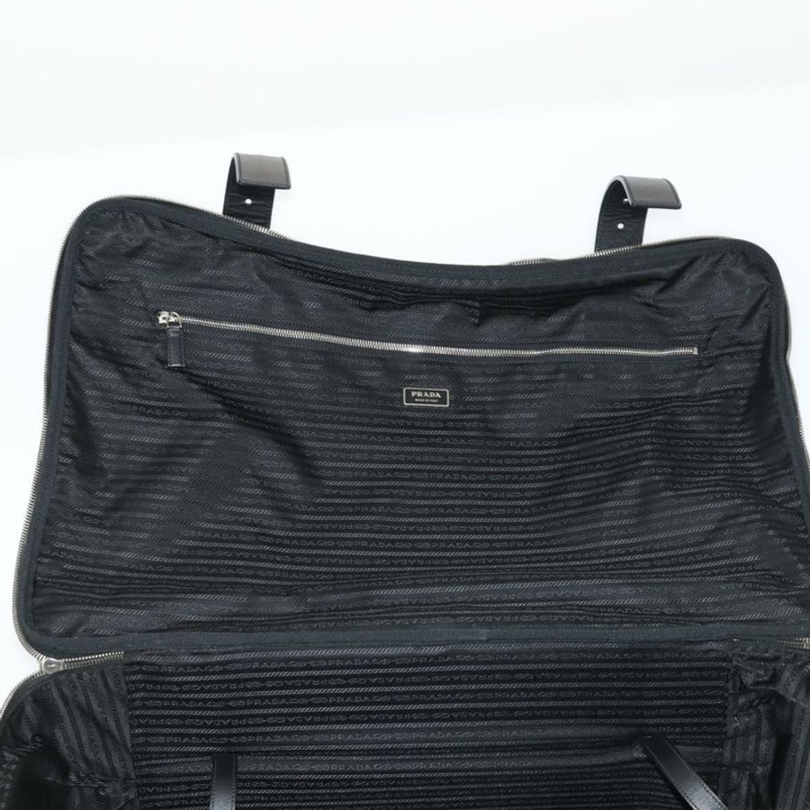 【日本直送】PRADA 尼龍黑色銀色手提箱 Auth 162425-18