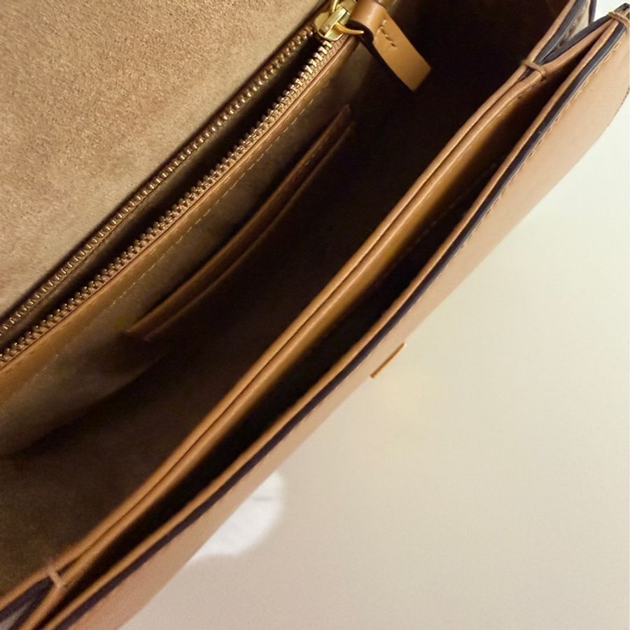 真皮質感滿分 Ralph Lauren Polo ID 系列 專櫃 真皮馬鞍包 經典焦糖咖-11