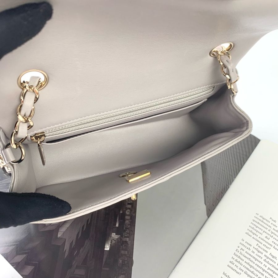 Chanel cf20/大mini 灰金配色 晶片款❤️-10