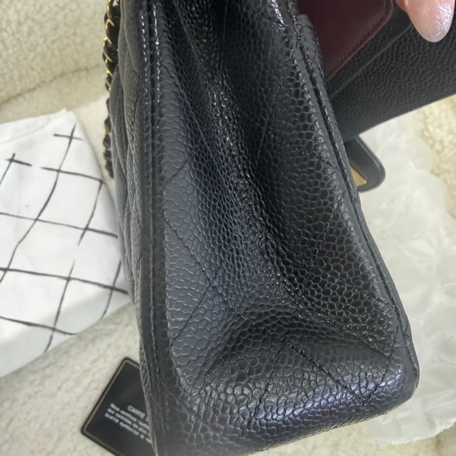 98新香奈兒Chanel  CF中號 25cm 黑卡款-12