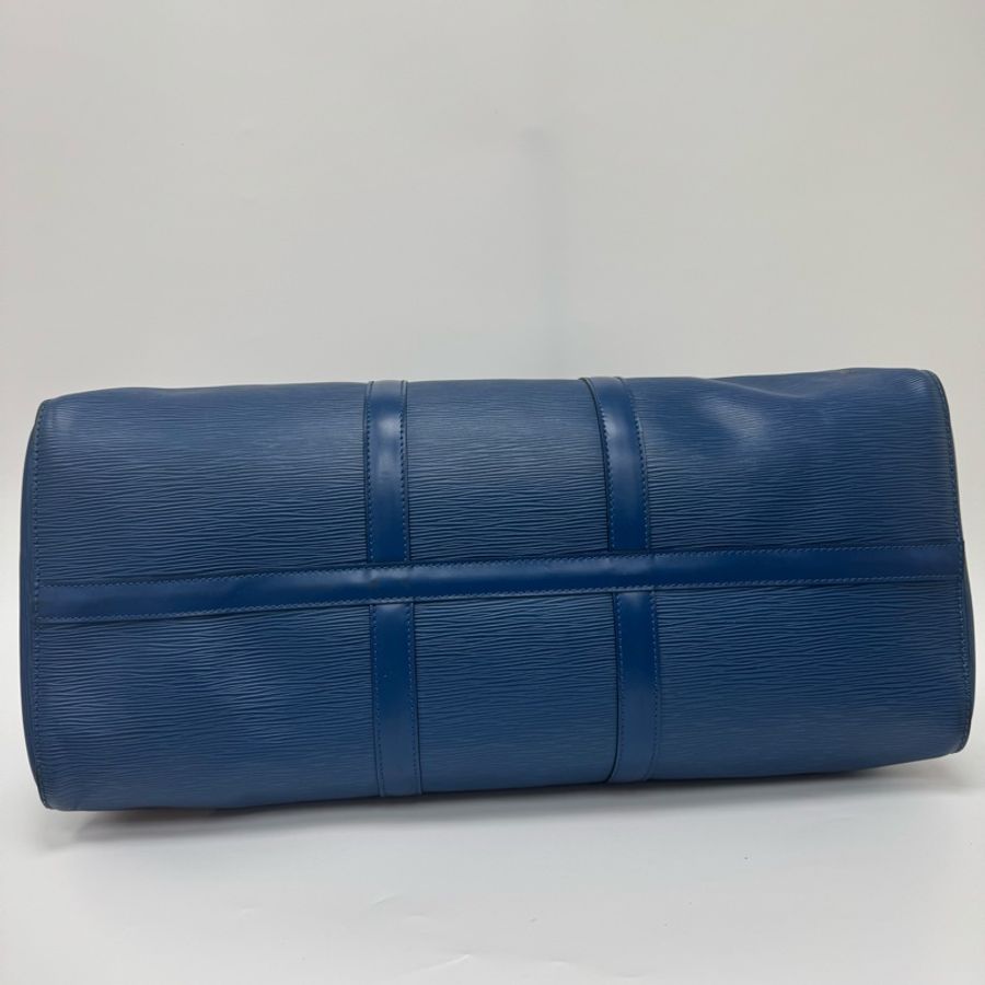 Louis Vuitton Keepall 50藍色旅行袋 Vintage 中古 二手 手提-10