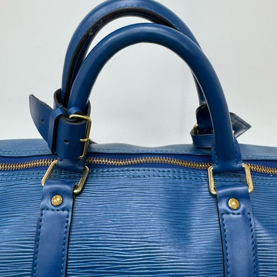 Louis Vuitton Keepall 50藍色旅行袋 Vintage 中古 二手 手提-17