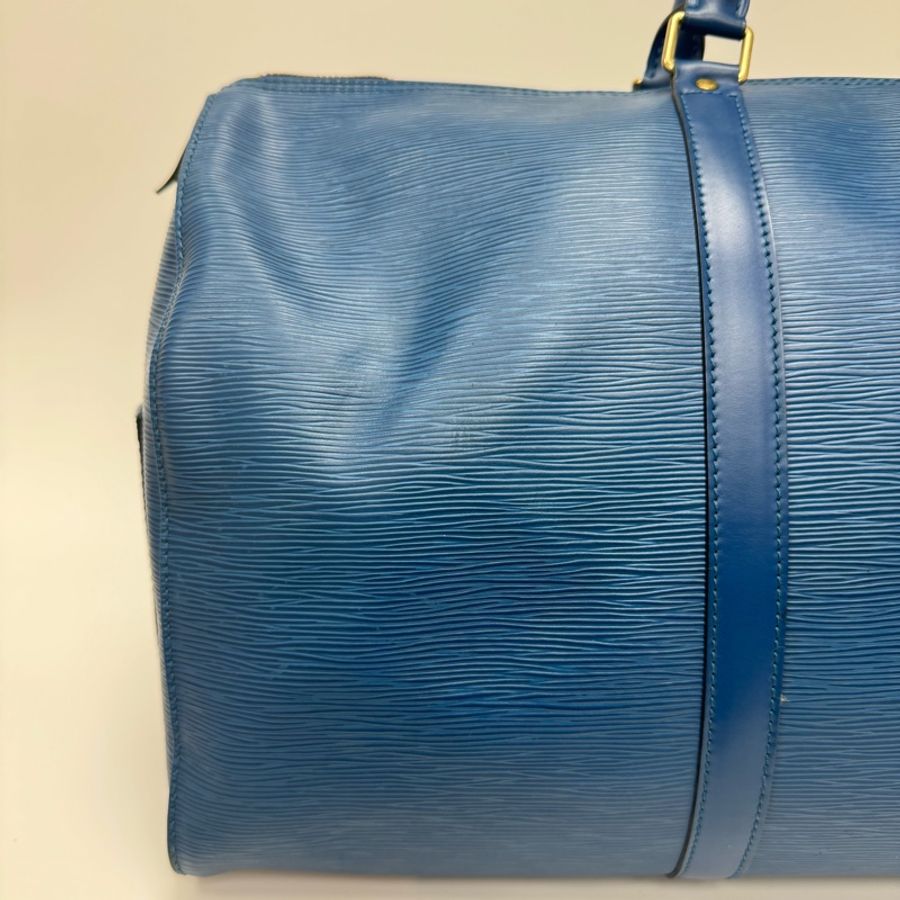 Louis Vuitton Keepall 50藍色旅行袋 Vintage 中古 二手 手提-34