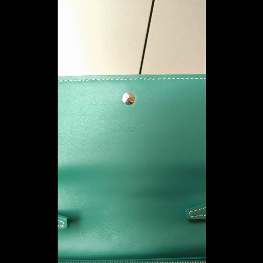 Goyard 綠色印花下蓋小斜背包 verenne continental wallet-12