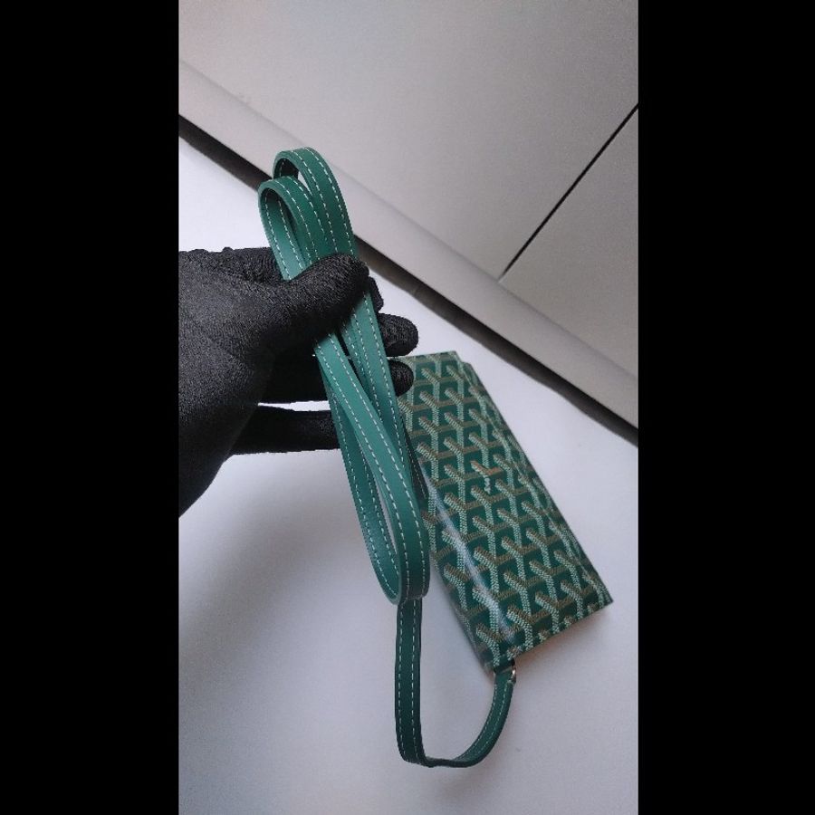 Goyard 綠色印花下蓋小斜背包 verenne continental wallet-23