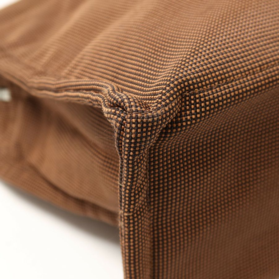 HERMES 帆布Her Line MM銀扣手挽袋Brown-9