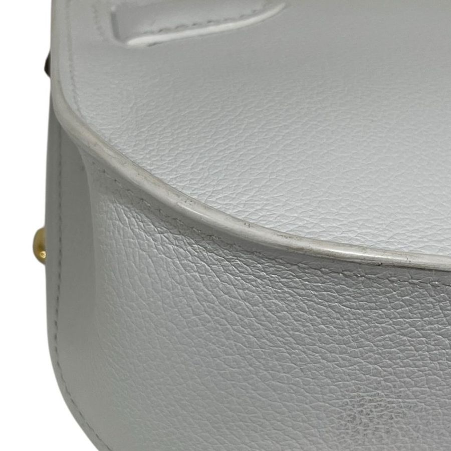 HERMES 愛馬仕 MINI JYPSIERE 迷你吉普賽 皮革 純白色 金釦-9