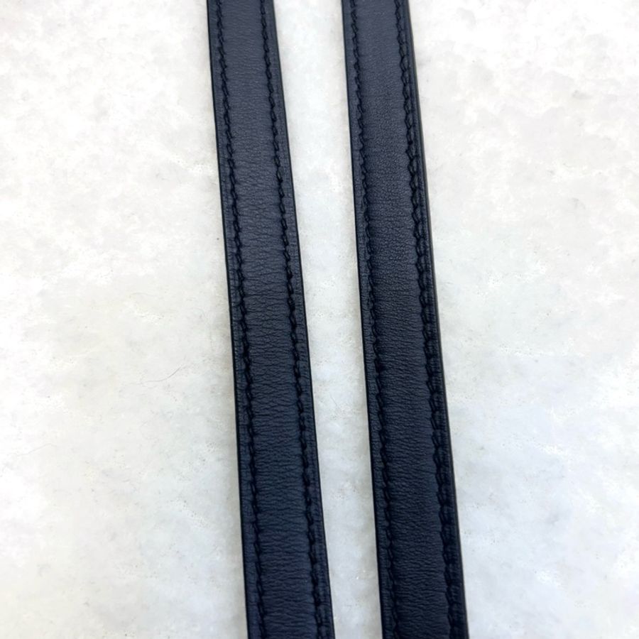 愛馬仕保齡球包27HERMES靛藍色Swift皮銀釦保齡球包 BOLIDE 27 76 BLUE INDIGO-8