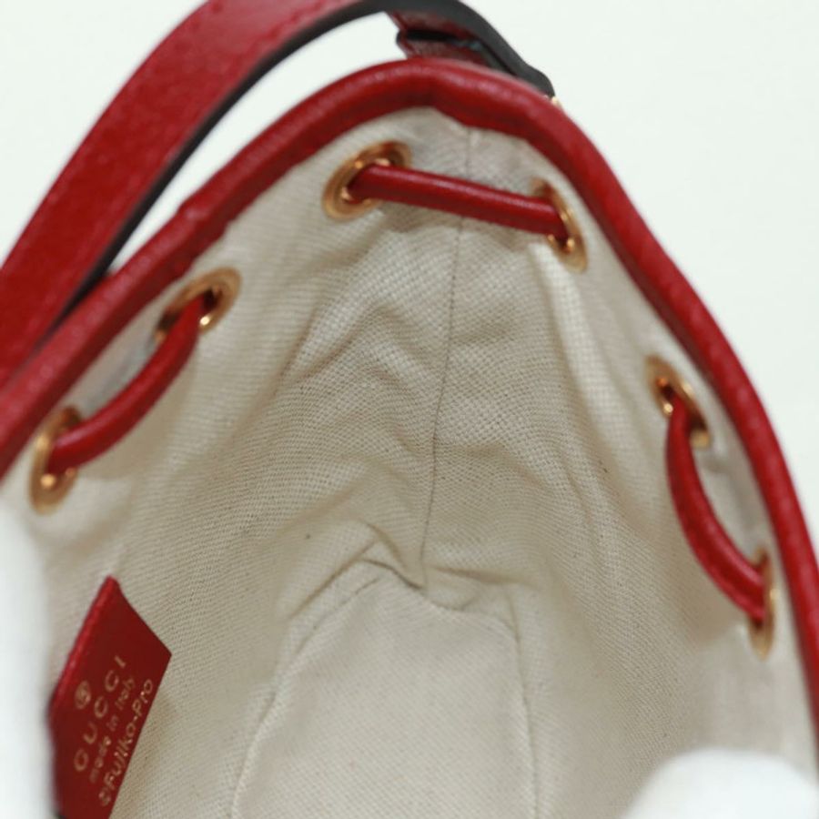 【日本直送】GUCCI 哆啦A夢迷你GG Supreme單肩包 PVC 米色 金色 647801 正品 168092M-22