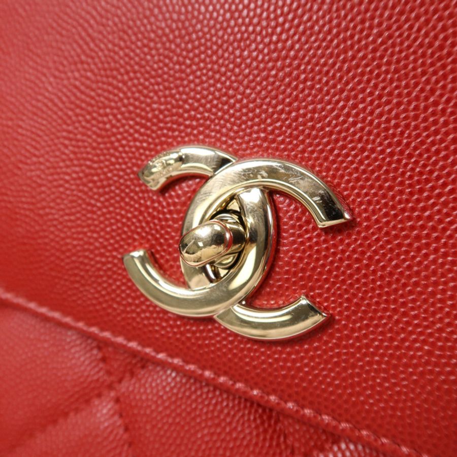 CHANEL 牛皮皮革Business Afffinity Flap Bag金扣手挽肩背兩用袋-13