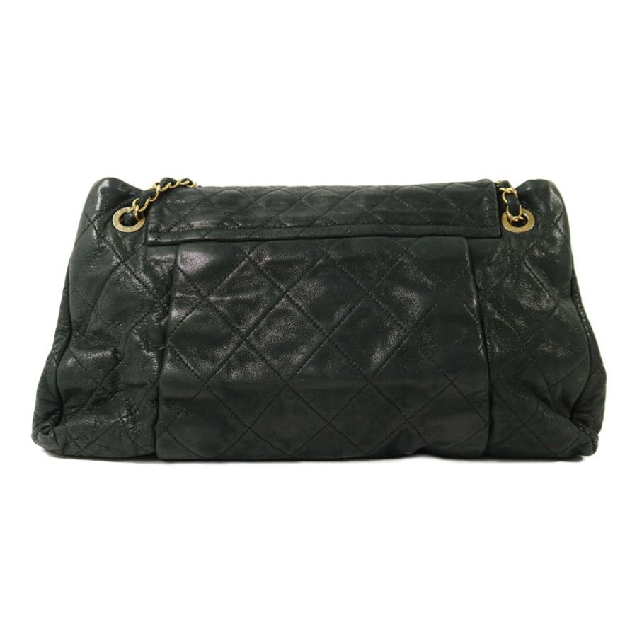 CHANEL 牛皮皮革Chain Shoulder金扣鏈帶肩背袋-1